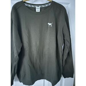 PINK Victoria’s Secret Olive Green Crew Neck Sweatshirt Size L
